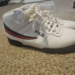 Fila Men's White and Black Sneakers